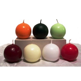 Biedermann & Sons 2-3/4-Inch Round-Shaped Candles, White, Set of 6