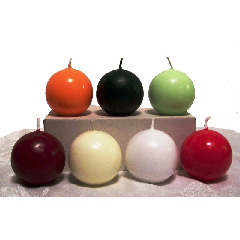 Biedermann & Sons 2-3/4-Inch Round-Shaped Candles, White, Set of 6