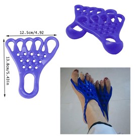 Yoga Toe Stretcher Heel Foot Stretch Gel Band 5 Toes Separator Spacer Corrector Spreader Straightener for Fitness Bunion Relief Overlapping Hammer Toes Hallux Valgus Bunionette Relief