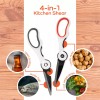 BambooMN Premium 4-in-1 Kitchen Shears - 10 Sets, White &