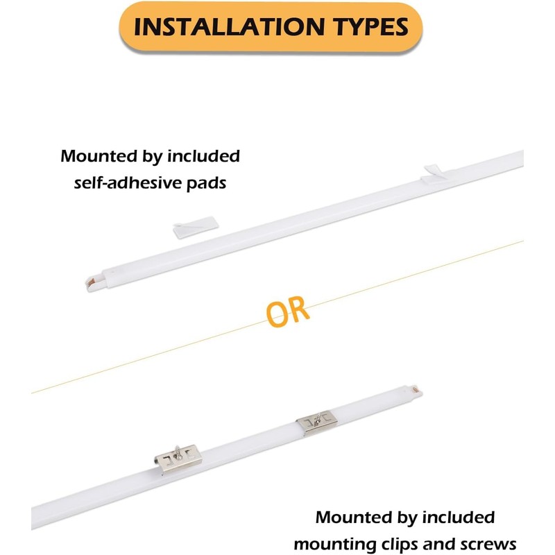 LED Under Cabinet Lighting 6pcs 30cm Seamlessly Linkable Strip Light