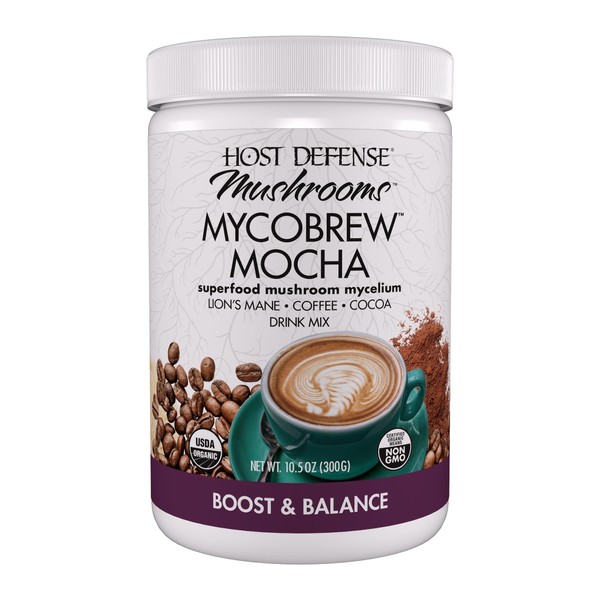 Host Defense MycoBrew Mocha - Mocha Drink Mix - Mocha