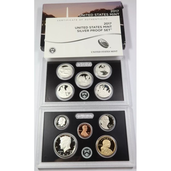 2017 S US Mint SILVER Complete Proof 10 Coin Set