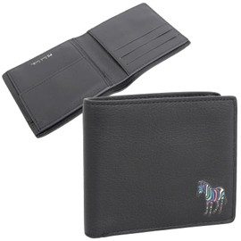 Paul Smith M2A6078 Men's Bifold Wallet, Black, Leather, Brand, Wallet B Coin, black (2)