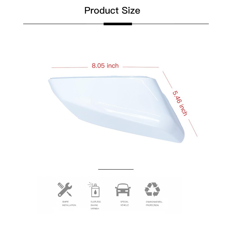 TKPUFR Left Driver Side Mirror Cover Cap Compatible with Chevy