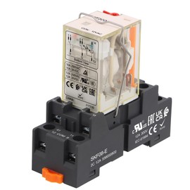 Weasch Electromagnetic Power Relay with Test Button, RKF2CO512LT, 8 Pin 12A, AC 12V Relay Coil, 2NO 2NC DPDT, with LED Indicator Light, Plug-in Terminal Socket Base, UL Certification (1)