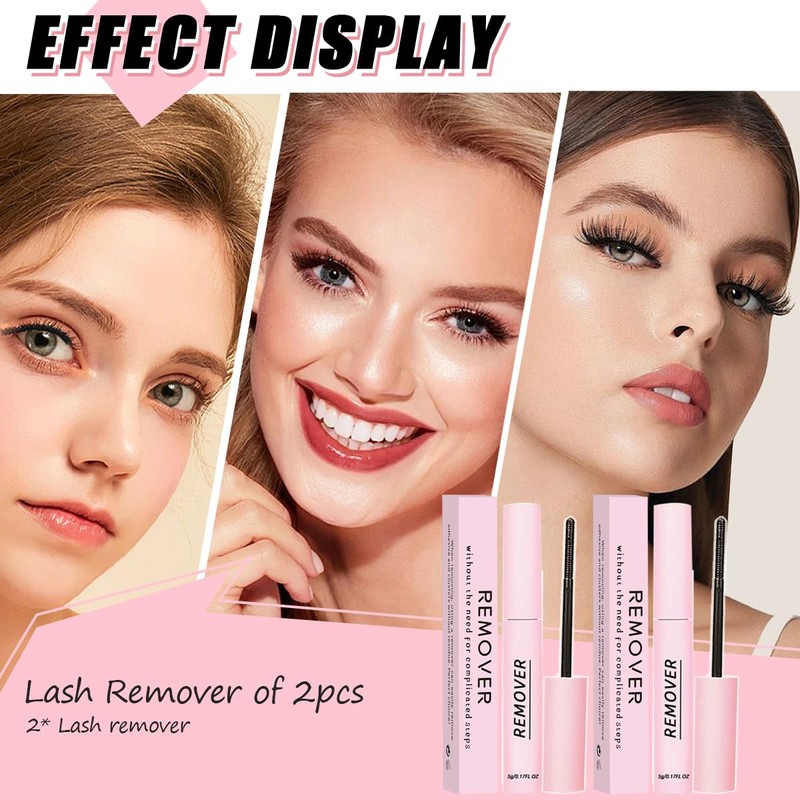 2Pcs Lash Remover for Lash Extension,Cluster Lash Glue Remover Individual
