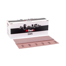 NTools SWS - Mesh Sanding Strips 70 x 200 mm with P120 Grit | Pack of 50 Sanding Mesh 200 mm | Sanding Net 420 mm for Hand Sander with Suction and Hand Sanding Block