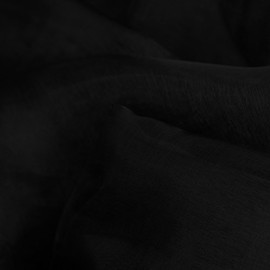 Crystal Organza Voile Sheer Fabric Material Crafts Curtains Costumes Dress Making Bridal Wedding Backdrops Decorations Displays Draping Furnishing | 59" - 150 cm Wide | Sold per Metre (Black)