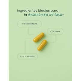 nutriADN - D-TOX NAC SUPPORT – Suplemento Alimenticio en Cápsulas (120 unidades) con NAC (900 MG), Cúrcuma (600 MG), Cardo Mariano (400 MG), Vitaminas