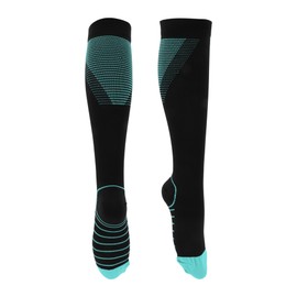 X AUTOHAUX Cycling Socks Breathable Sweat-Absorbent Outdoor Bike Socks Blue Black Size S-M Neutral and Universal 1 Pair Chevron Stripes