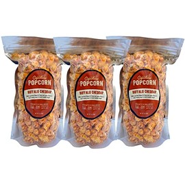 Signature Popcorn, 3-Pack Large Resealable Bags, Buffalo Cheddar, Gourmet Popcorn Snack, Gluten free