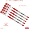 Goldex Kiwi RED 5 x 0.7mm Tip Soft Gel Pens