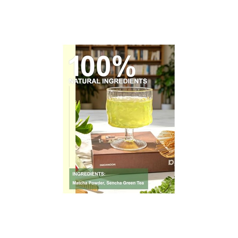 TeeLux Matcha Green Tea Bags with Sencha - 100 Count