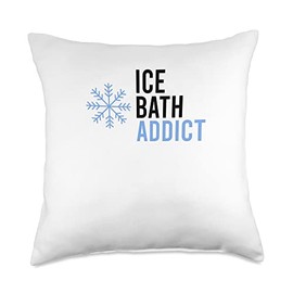 Ice bathing ice water ice swimming cold showers cold funny Throw Pillow