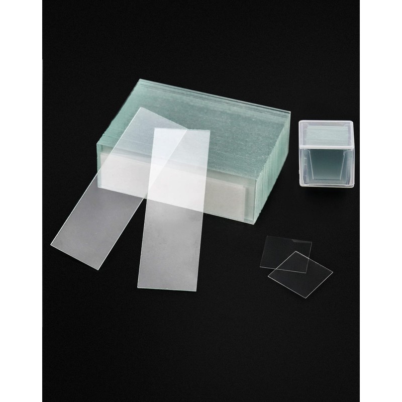 QWORK® 50 PCS microscope slides and 100 PCS cover slips