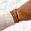 Selfmade Jewelry Women's Rose Gold Paw Bracelet, Adjustable Macrame Bracelet