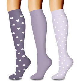 Laite Hebe 3 Pack Medical Compression Sock-Compression Sock For Women and Men Circulation -Best for Running,Nursing,Athletic Sports