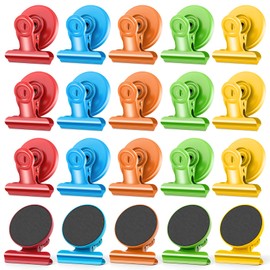 WUDIME 20 Pack Fridge Magnet, Multicolor Magnetic Clips Whiteboard Magnets, Magnet Clips Heavy Duty Refrigerator Magnets for Photo Displays, Home, Office, Classroom