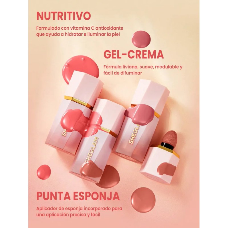 Rubor Sheglam liquid blush Color Bloom líquido tono cutie pie