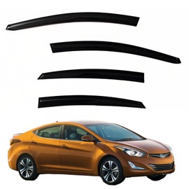 YLSCOO Window Visors Rain Guards fits 2011-2016 Elantra Sedan (EXCLUDES Elantra GT), Window Wind Deflectors Vent Shades, 4 Pieces