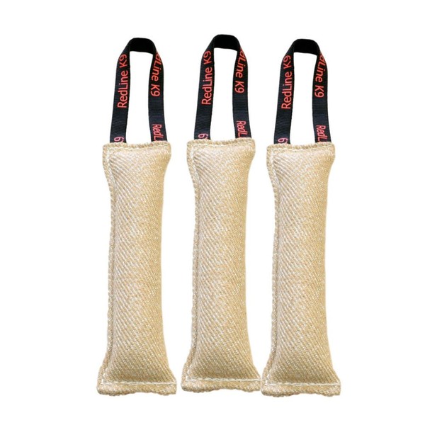 Redline K9 Bundle of 3 Jute Tug Toys 3" x