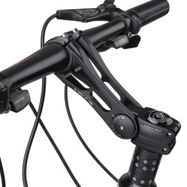 CXWXC Adjustable MTB Stem 31.8mm 70 Degree - 90/110/145mm Bike Stem Riser for Handlebar - Aluminum Alloy Mountain Bike Handlebar Riser Extender for MTB Road City Bike Bicycle (31.8 x 145mm)