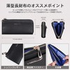 VISOUL Wallet Genuine Leather Bill Compartment, Card Coin Purse, 2-fold,
