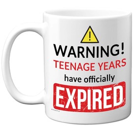 20th Birthday Gifts for Women Men - Teenage Years Have Expired - Rude Novelty Gag Joke Funny Mugs for 20th Birthday Present, 11oz Premium Ceramic Coffee Mugs