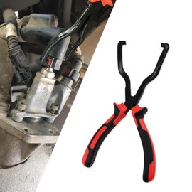 Lyxheth Fuel Line Plier, Connector Pliers, Wider Range Fuel Line Disconnect Tool, Car Repair Tool Steel Fuel Line Petrol Clip Pipe Pliers with Non-Slip Handles Universal for Cars, Trucks, SUVs (Red)