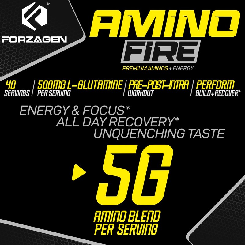 Forzagen Amino Fire | Essential Amino Energy Powder for Pre-Workout