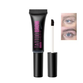 Eazerom 01 Peel Off Eyebrow Dye, Waterproof Eyebrow Colour Tint,Peel Off Eyebrow Dyeing, Natural Tattoo Brow Gel, Long-Lasting Eyebrow Tint Makeup, 01# Dark Grey