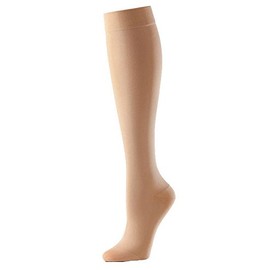Actilymph Class 1 Petite Below Knee Closed Toe Compression Stockings, Large, Sand