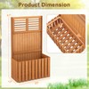 HAPPYGRILL Raised Garden Bed, Wooden Planter w/Trellis & Privacy Screen