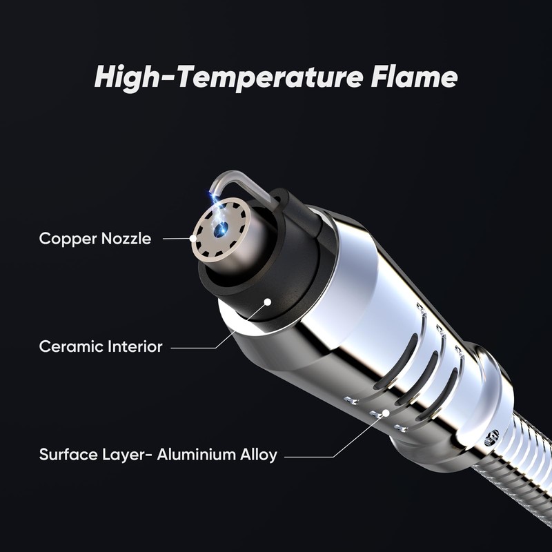 YZLighter Butane Lighter Torch Long Lighter Refillable Lighter Windproof with