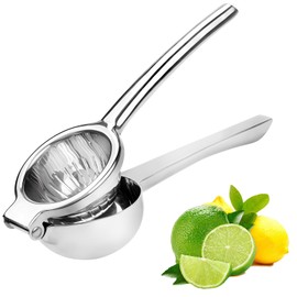 Lemon Squeezer, Lemon Juicer,Stainless Steel Lemon Squeezer,Lemon Squeezer Juicer,Heavy Duty Lemon Juicer,Pro-Grade No Seeds Citrus Juicer（Silver)