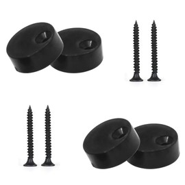 BONIKLUBA Anti-Jump Disk Block for Sliding Barn Wood Door Hardware Black (2 Sets, Double Door Use)