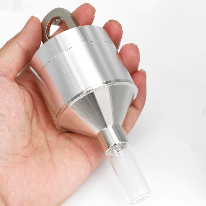 Grinder【Superfine Grinding】aluminum alloy Pepper Grinder Set, Silver 2.2 inch