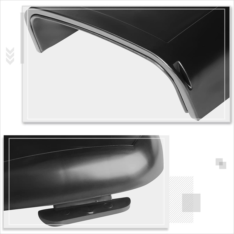 Plastic Center Console Lid Kit,Black Armrest Cover w/Latch Compatible with