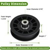 194327 Flat Idler Pulley Compatible with Craftsman Mower, Flat Idler