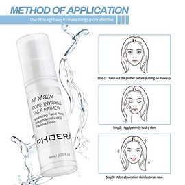 PHOERA Cara de imprimación, Primer facial para maquillaje, Suavizante hidratante de larga duración Aislado Hidratante Efecto libre de aceite Base de  
