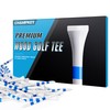 CHAMPKEY Premium Wood Golf Tees - Golf Wood Tees with