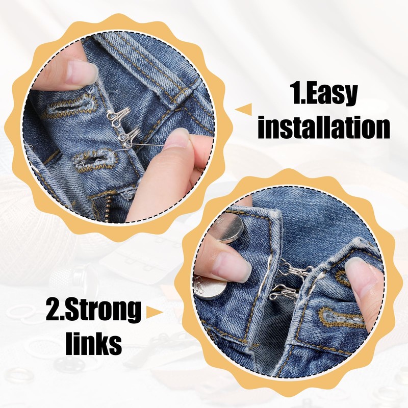 TIESOME 120 Sets Hook and Eye Closures for Clothing (Black,