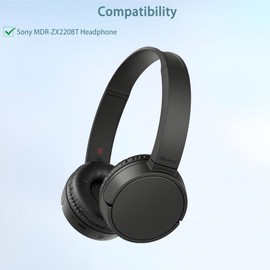HAIZEEN Ear Pads Compatible with Sony MDR-ZX220BT MDR ZX220BT ZX 220 BT Headphones Ear Pads Replacement Cushion (Pressed Protein Leather/Memory Foam)