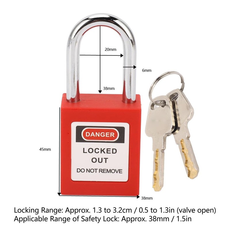 Ball Valve Locking Safety Lock Set 38mm DN50 DN8 For