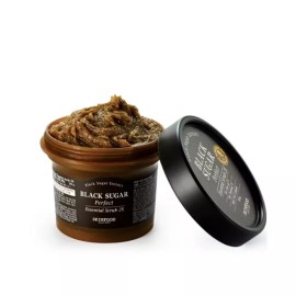 Skinfood 스킨푸드 블랙 슈가 퍼펙트 에센셜 스크럽 2X 210g Skin Food Black Sugar Perfect Essential Scrub 2X 210g [I agree]