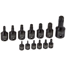 NEIKO 10281B Impact Torx Socket Set | 13 Piece | 6 Point Heavy Duty Impact Grade Cr-Mo | T10 to T60