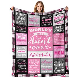PVDSAVE Aunt Gifts Birthday Gifts for Aunt Gifts for Aunt from Niece Auntie Gift Ideas Christmas Mothers Day Birthday Gifts for Aunt Great Aunt Gifts from Nephew Best Aunt Ever Gifts Blanket 50"x60"