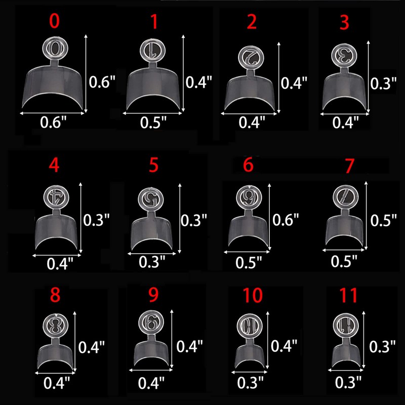 600Pcs Square Short Fake Nails Tips Half Cover Clear Acrylic