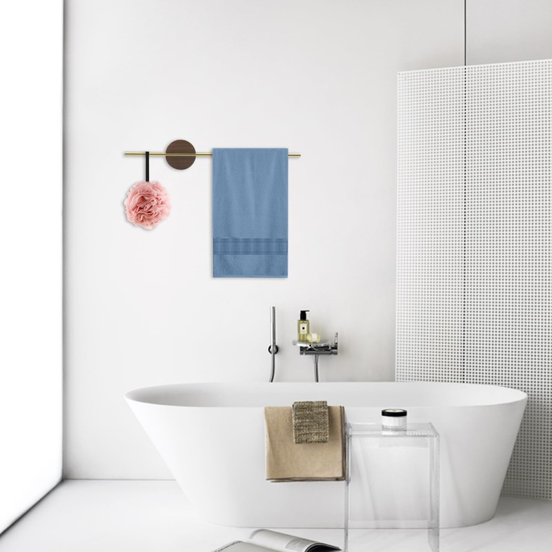 Pastlla 15.7 Inch Wooden Towel Racks for Bathroom-Walnut